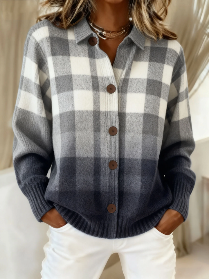 Renee | Plaid Button-Up Blouse