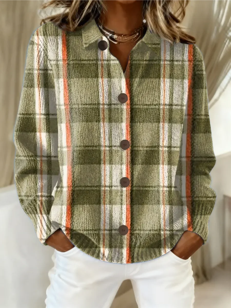 Renee | Plaid Button-Up Blouse