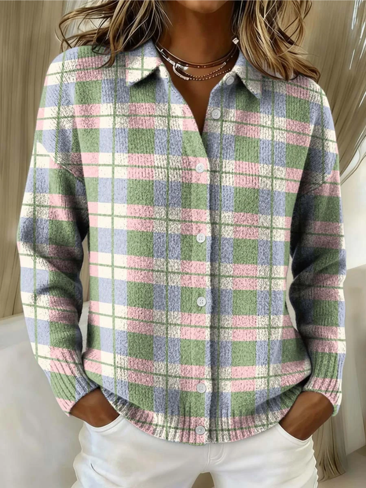 Renee | Plaid Button-Up Blouse