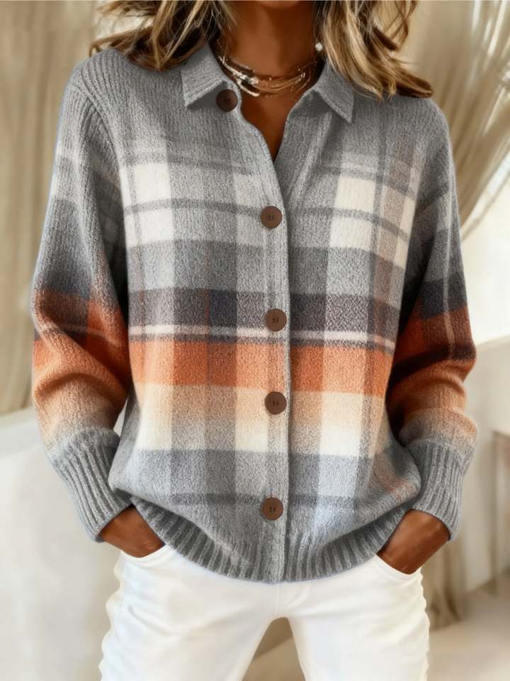 Renee | Plaid Button-Up Blouse