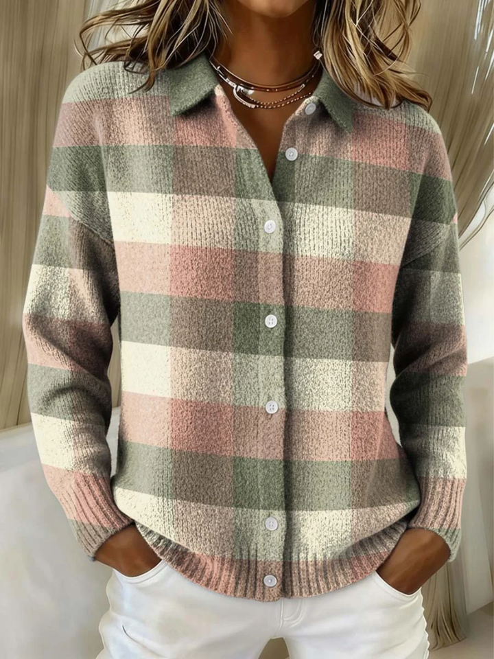Renee | Plaid Button-Up Blouse