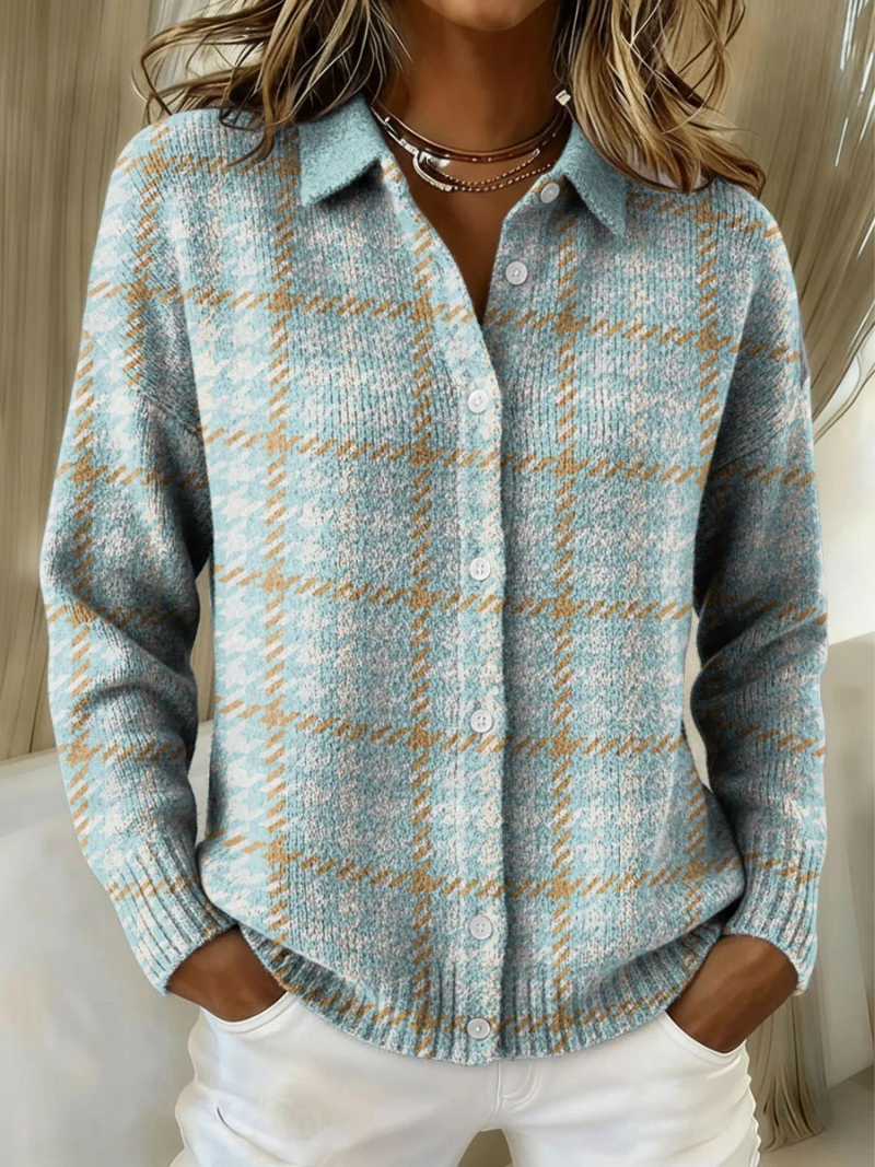 Renee | Plaid Button-Up Blouse