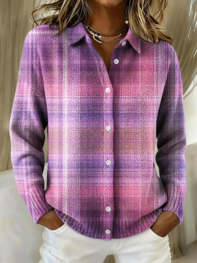 Renee | Plaid Button-Up Blouse