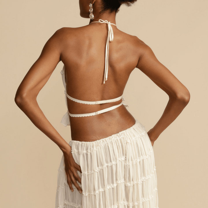 Lira – Halter Top and Skirt Set with Ruched Detail