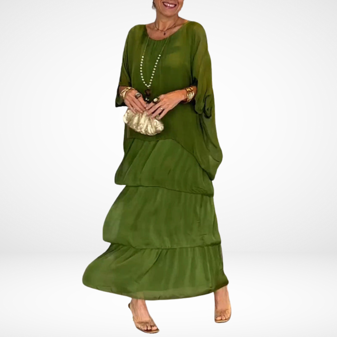 Hylda | Tiered Maxi Flowy Dress