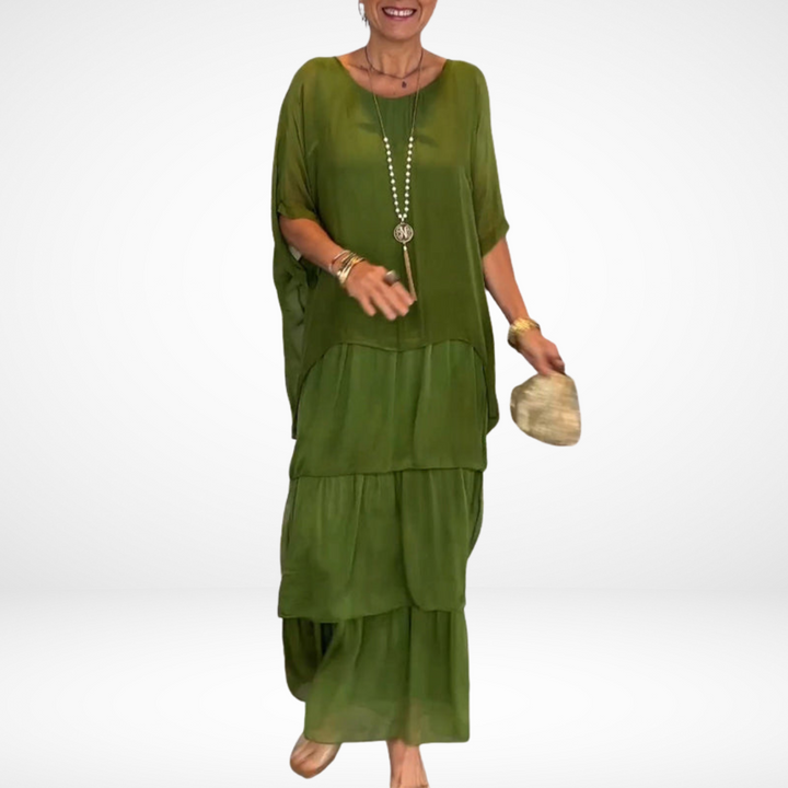 Hylda | Tiered Maxi Flowy Dress