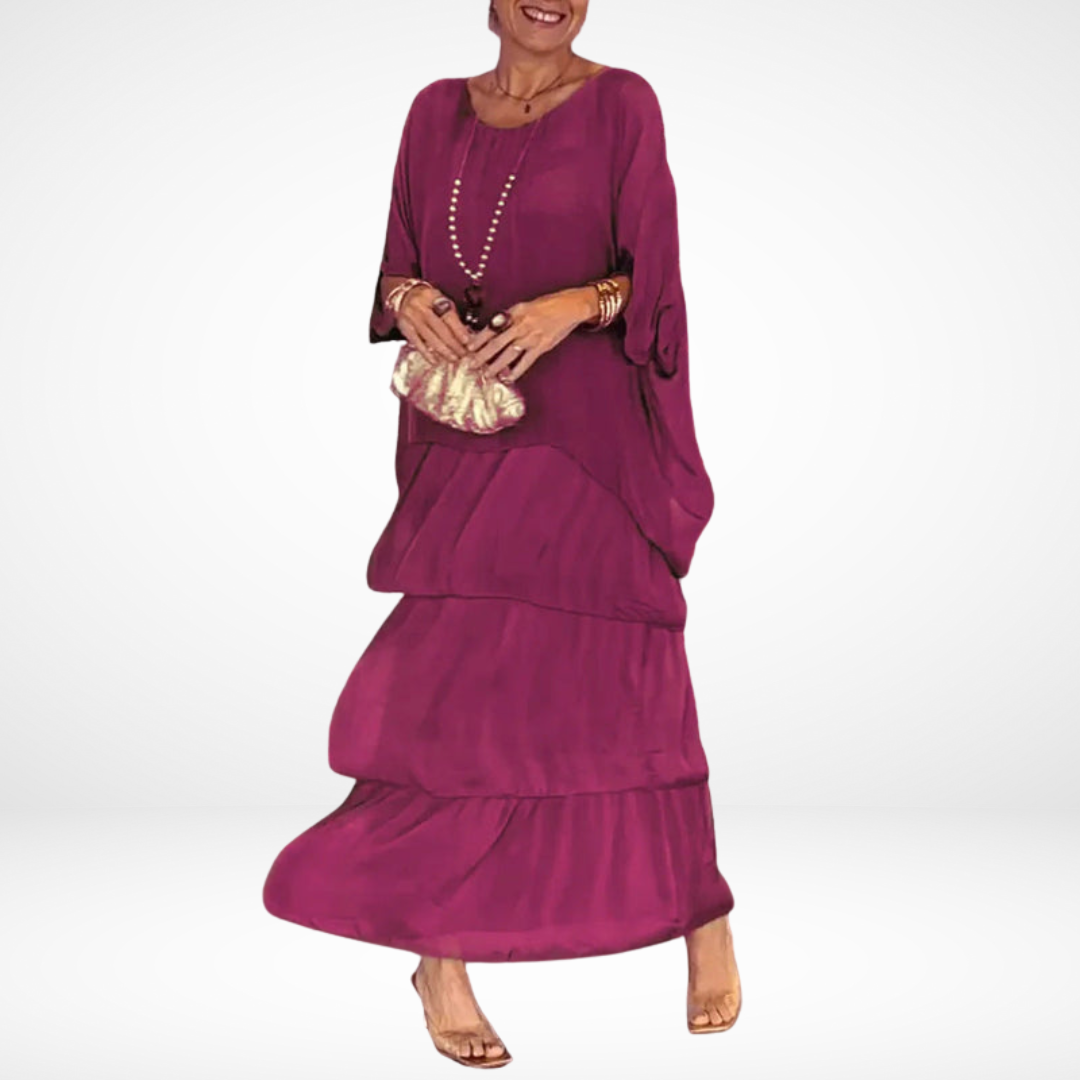 Hylda | Tiered Maxi Flowy Dress
