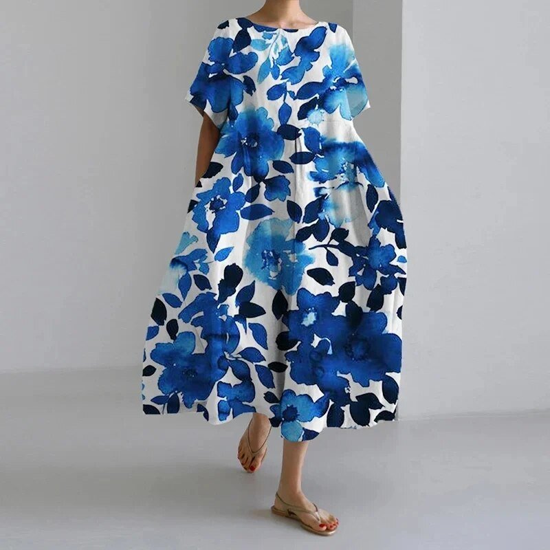 Celia – Printed Flowy Maxi Dress