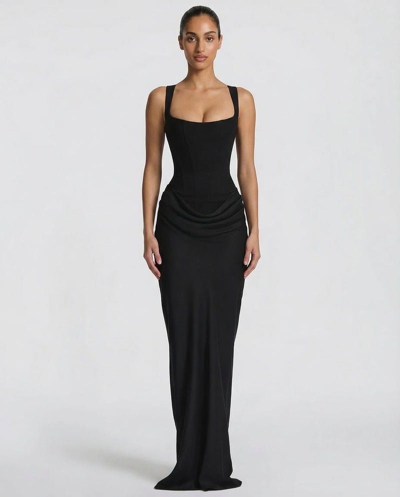 Sienna | Satin Corset Maxi Dress