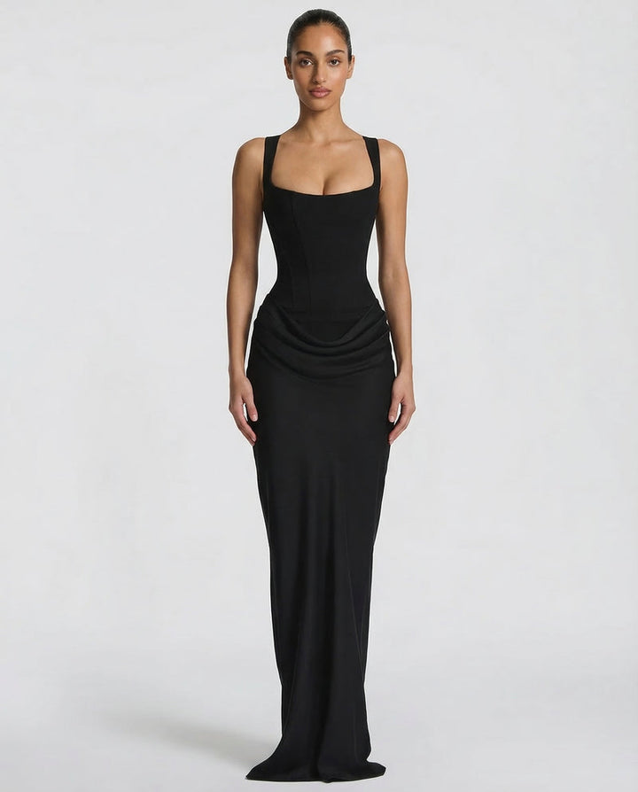 Sienna | Satin Corset Maxi Dress