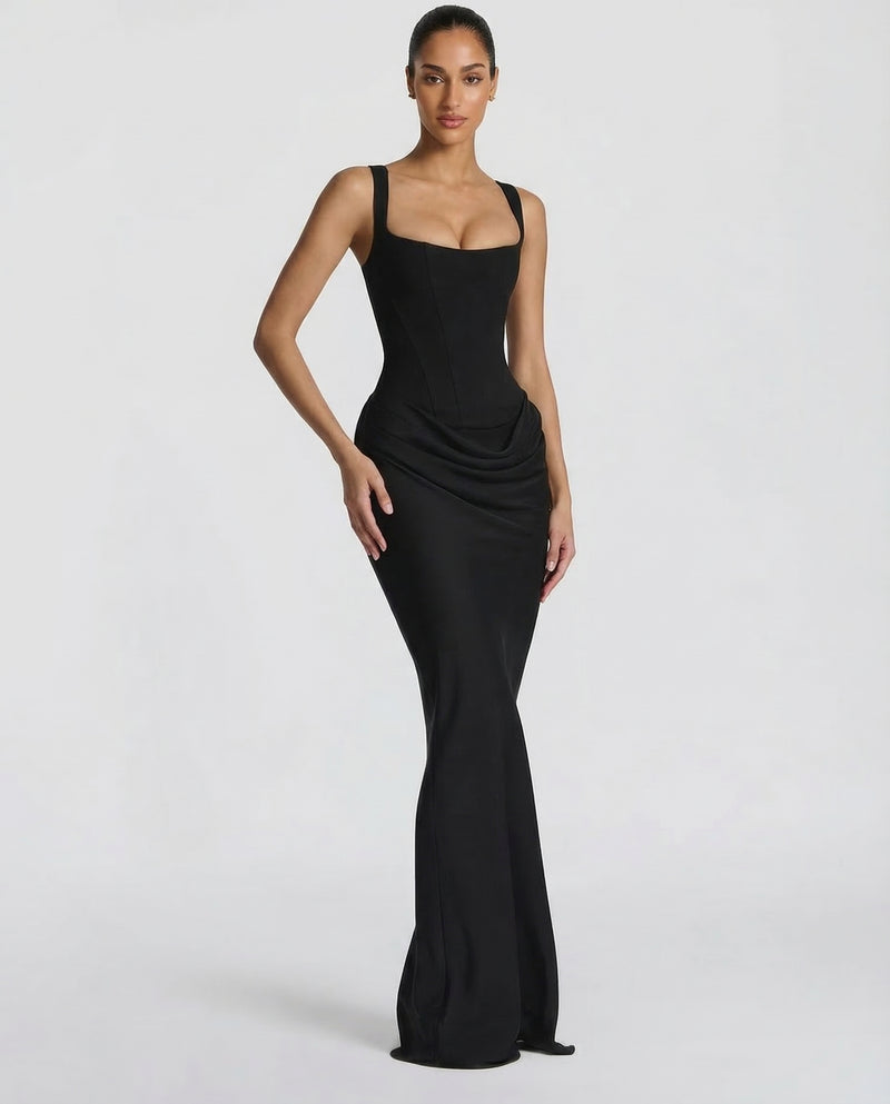 Sienna | Satin Corset Maxi Dress