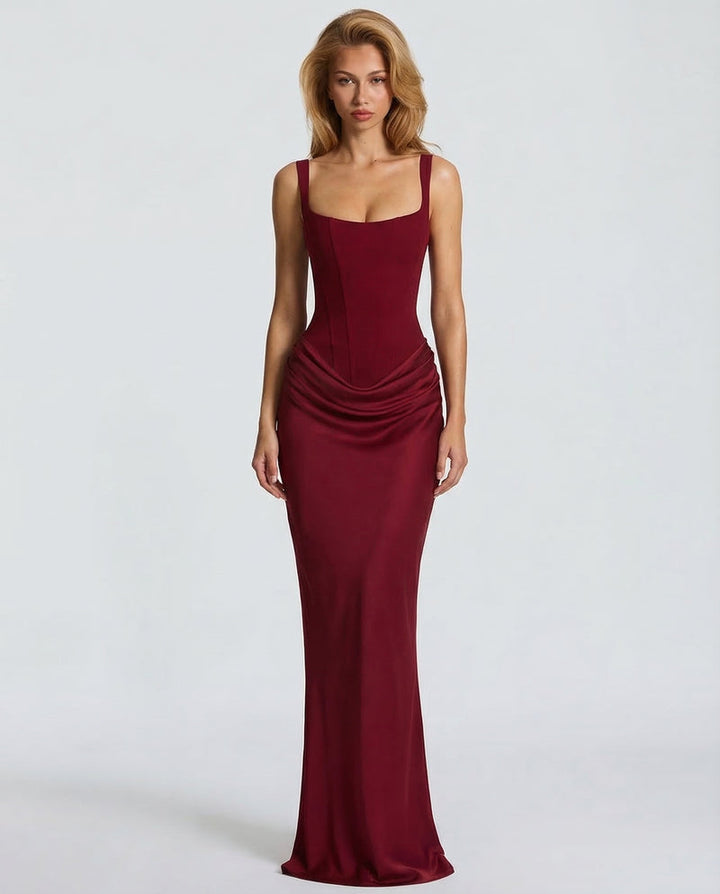 Sienna | Satin Corset Maxi Dress