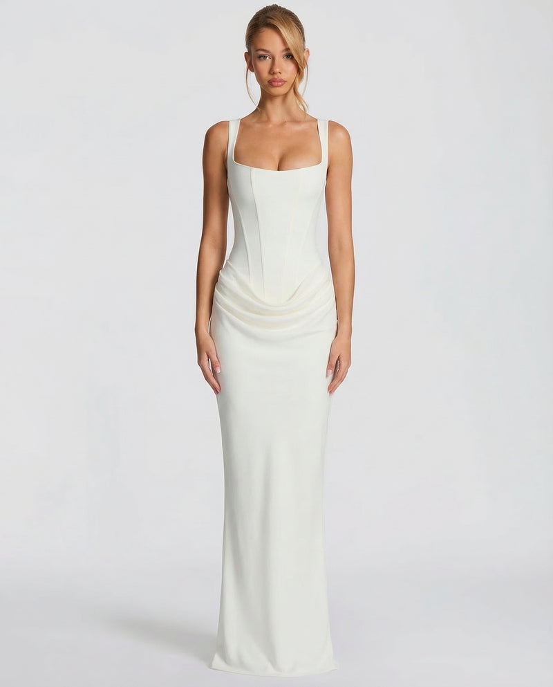 Sienna | Satin Corset Maxi Dress