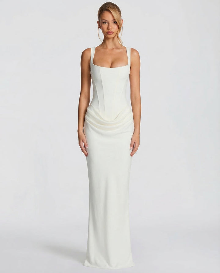 Sienna | Satin Corset Maxi Dress