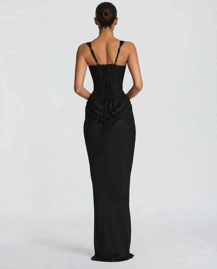 Sienna | Satin Corset Maxi Dress