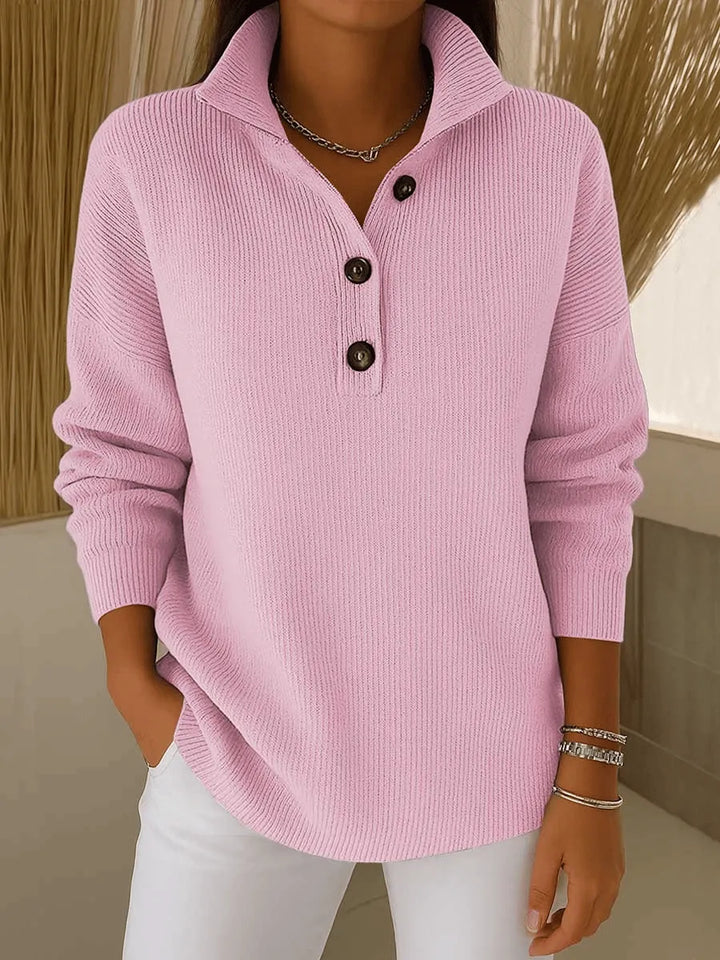 Amelia | Polo Sweater with V-Neck