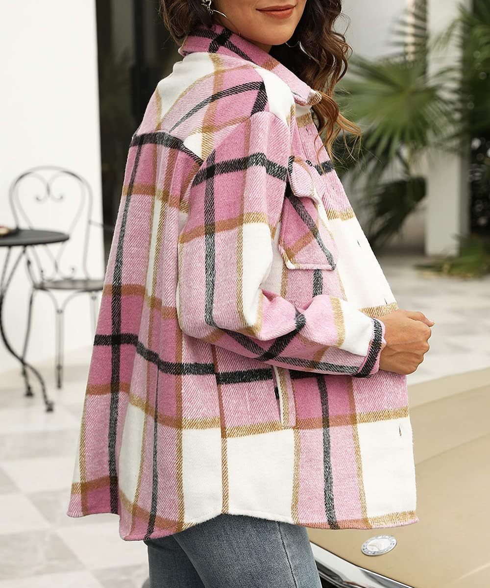 Leticia – Plaid Shacket with Chest Pockets