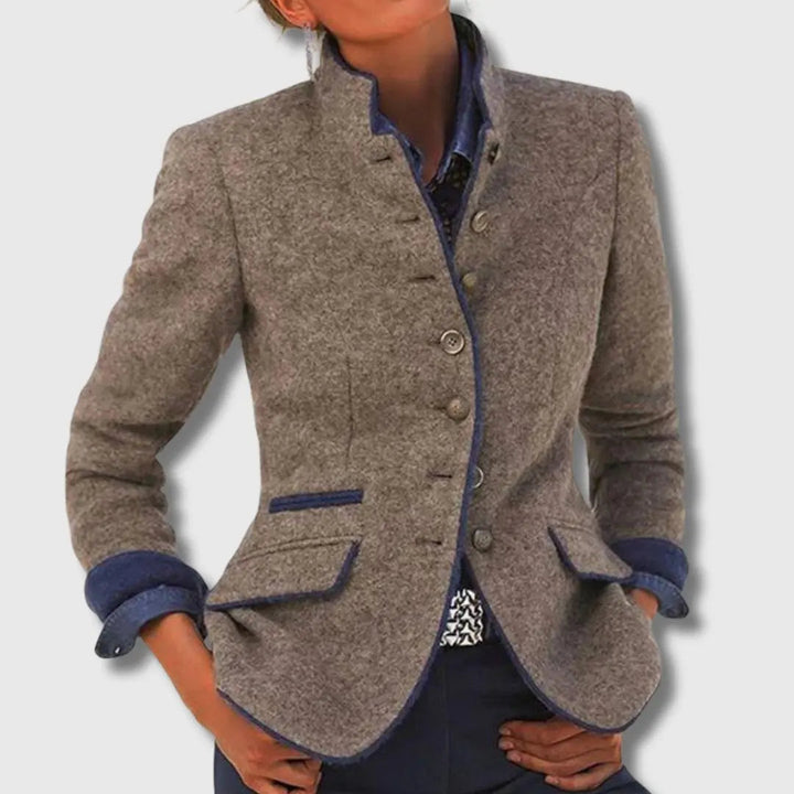 Zara | Wool Blazer with Contrast Trim