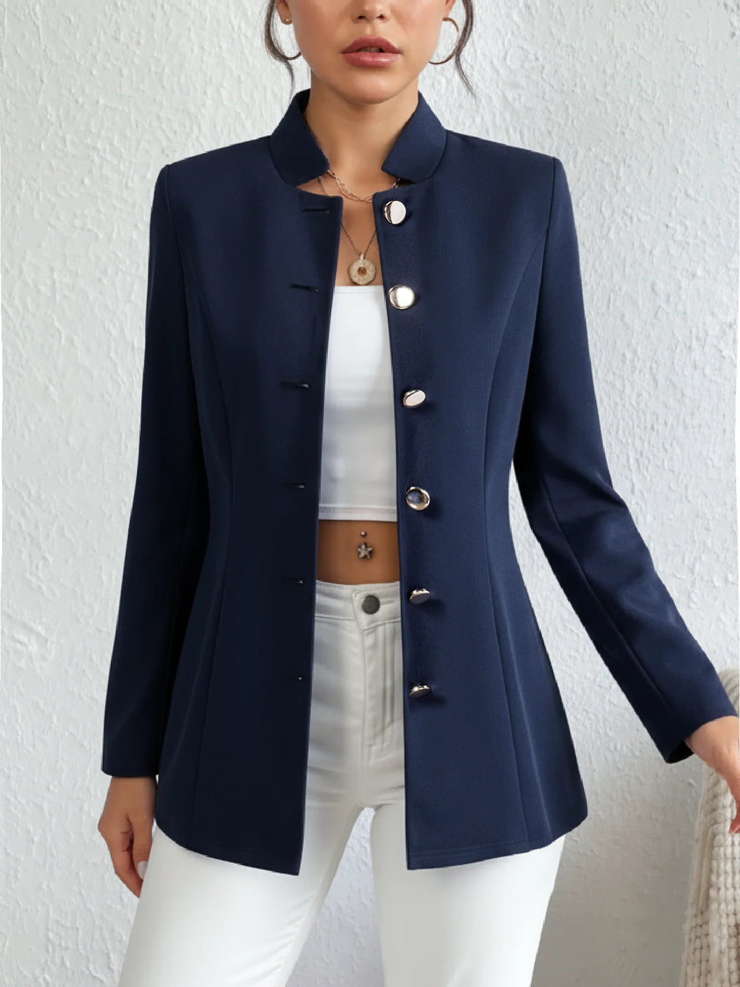 Georgiana | Stand Collar Blazer