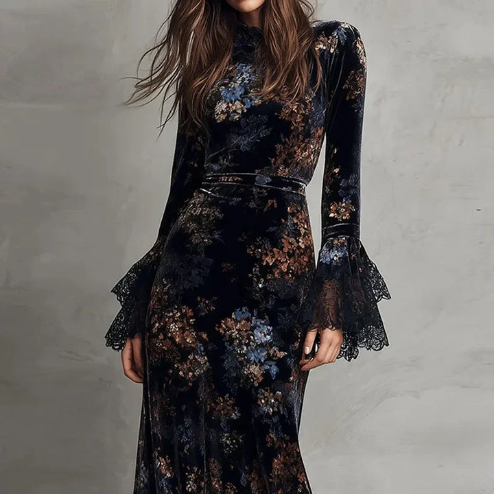 CLAIRE | FLORAL BELL-SLEEVE DRESS