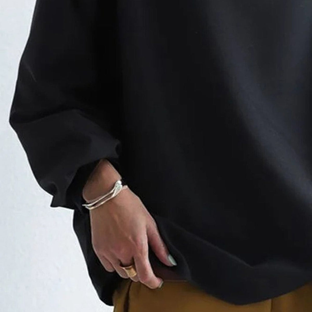 Elly | High-Neck Long-Sleeve Relaxed Top