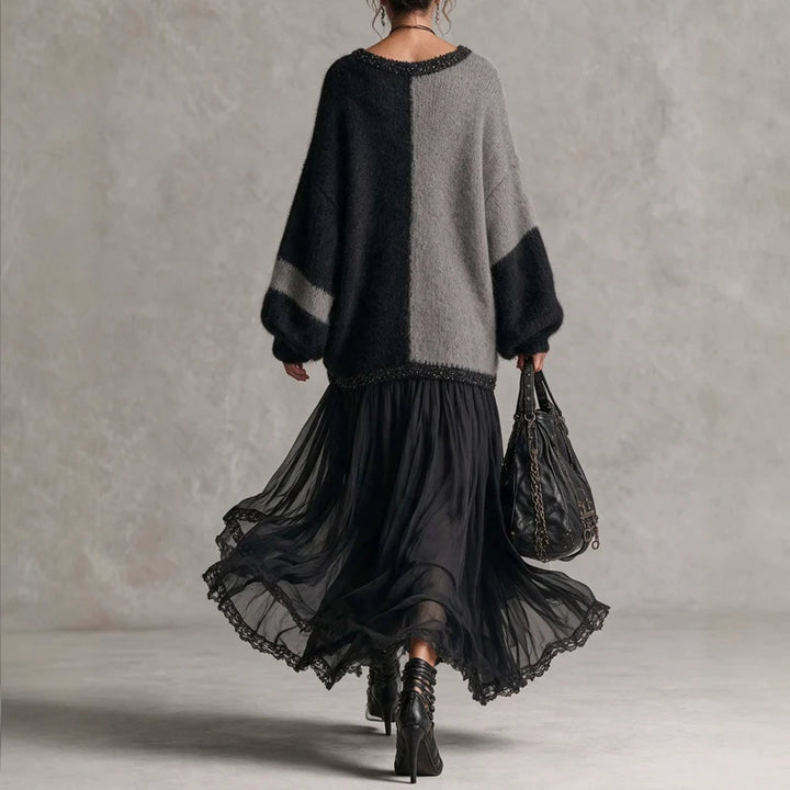 Kara | Color Block Knit Dress