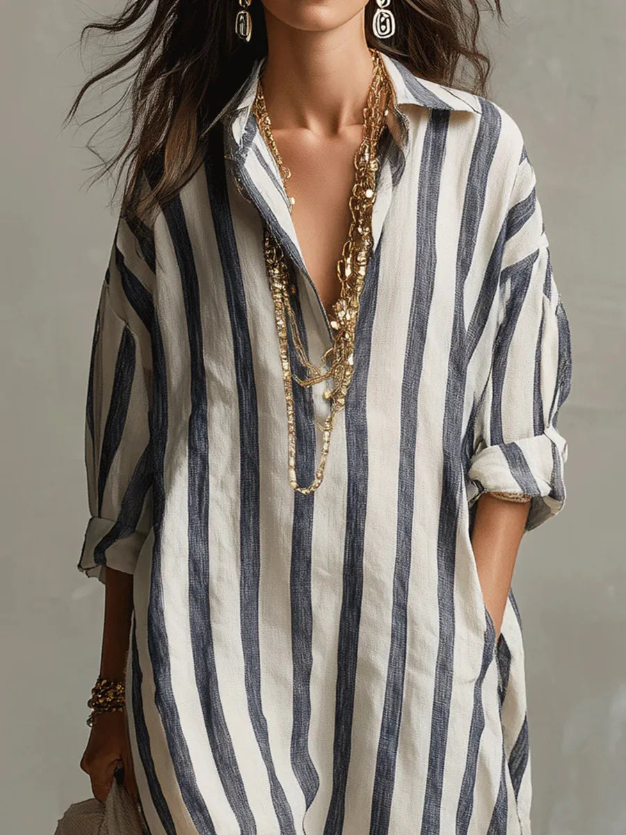 Amaris | Relaxed Striped Maxi Dress