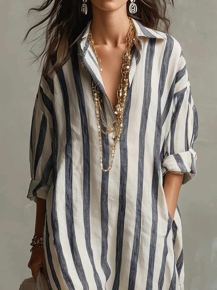 Amaris | Relaxed Striped Maxi Dress
