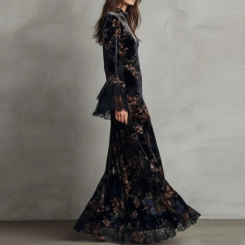 CLAIRE | FLORAL BELL-SLEEVE DRESS