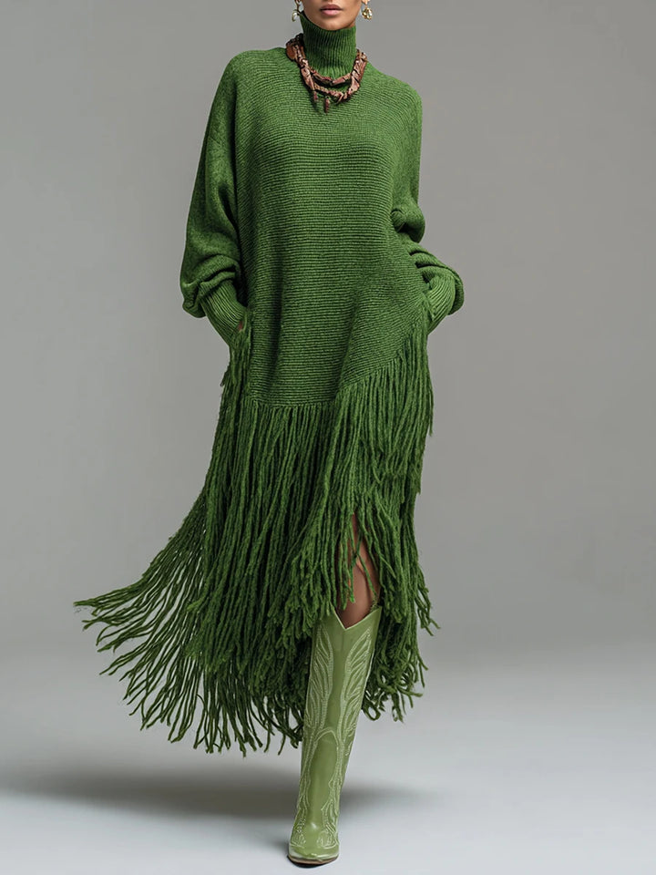 Ginger | Fringe Knit Sweater Dress