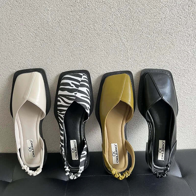Sandy – Slip-On Flats with Square Toe