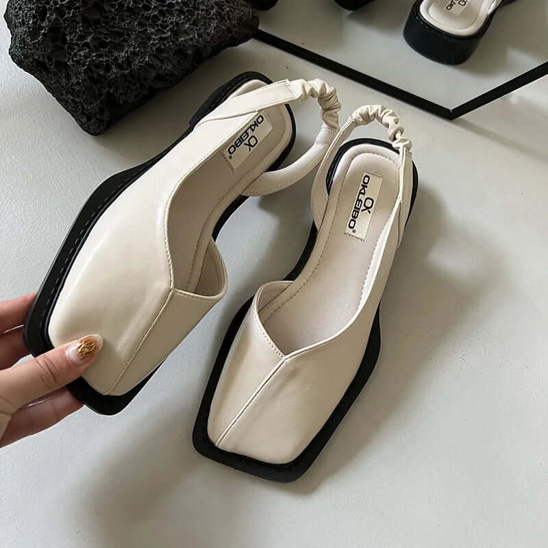 Sandy – Slip-On Flats with Square Toe