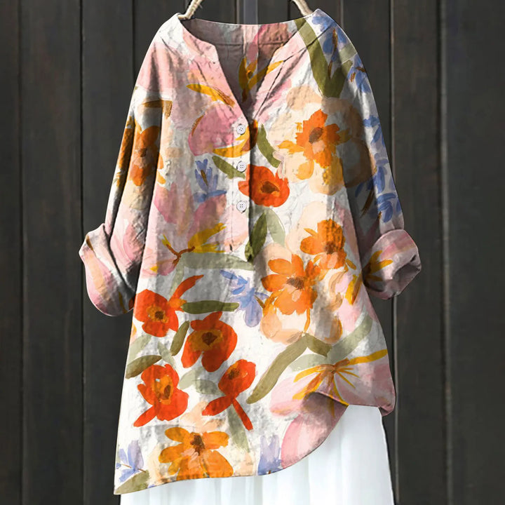 Portia – Floral V-Neck Blouse