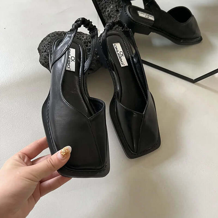 Sandy – Slip-On Flats with Square Toe