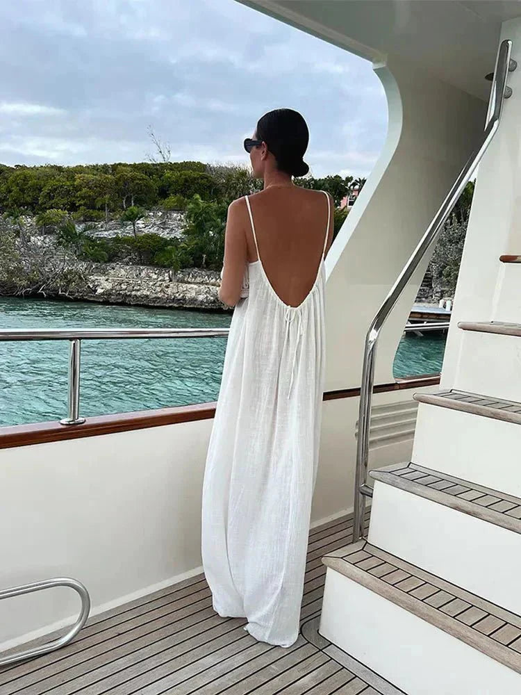 Tamati – Backless V-Neck Split Maxi Dress