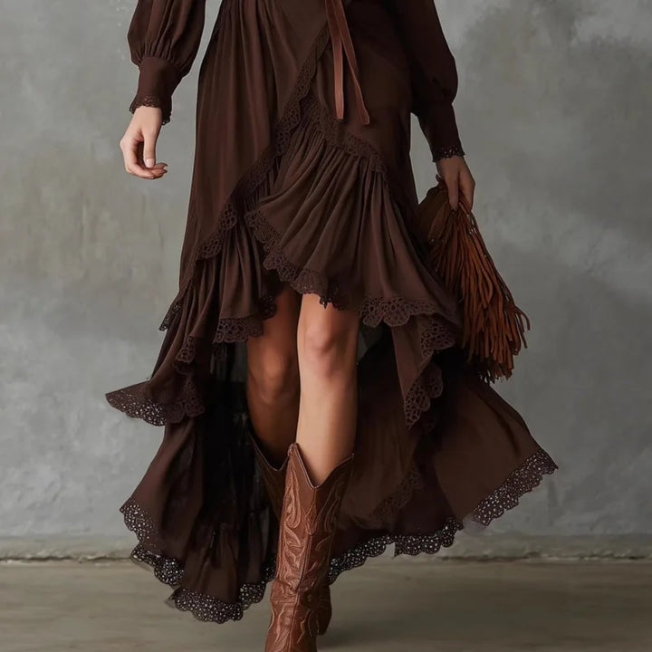 GAIL | WRAP HIGH-LOW DRESS