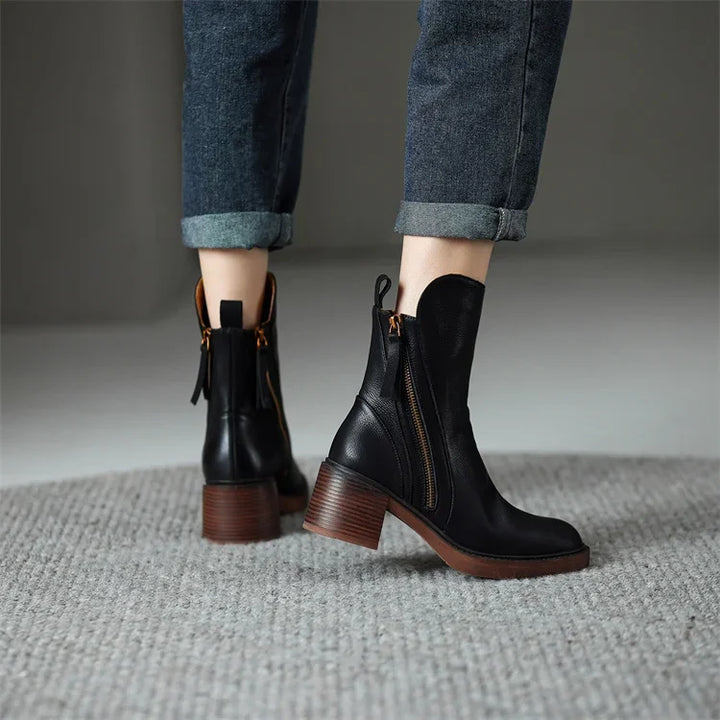 Gloria | Stacked-Heel Ankle Boots