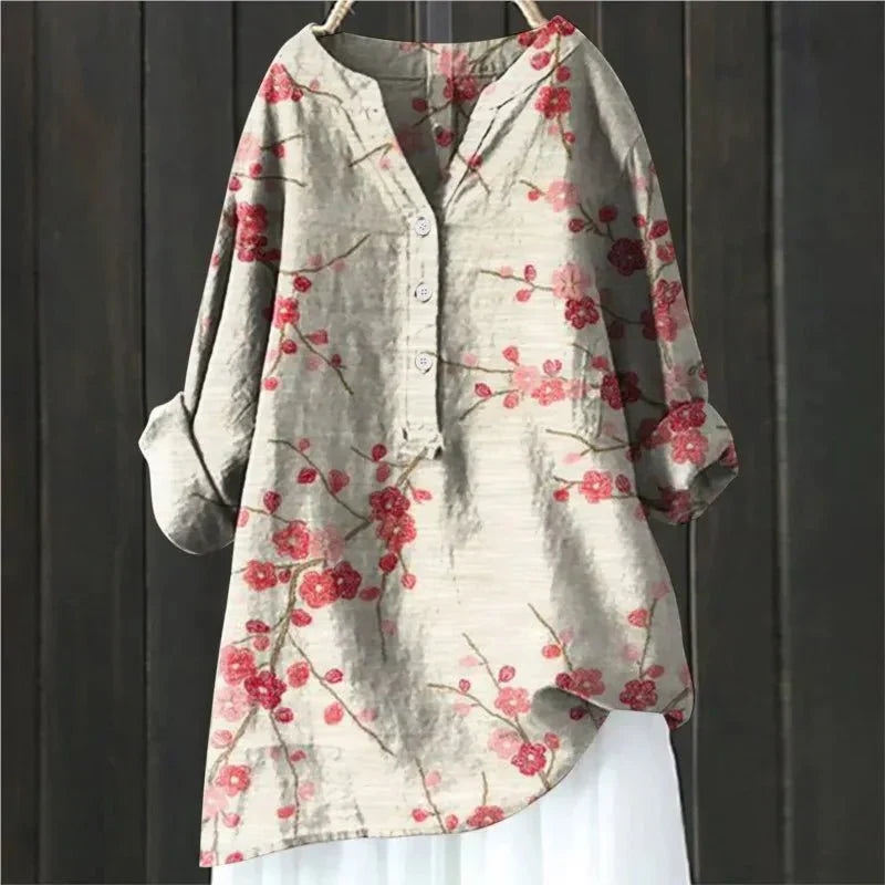 Portia – Floral V-Neck Blouse