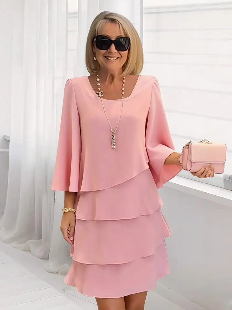Catherine | Tiered Ruffle Midi Dress