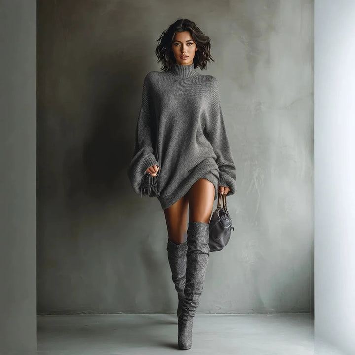 Rosemary | Mock Neck Sweater Dress