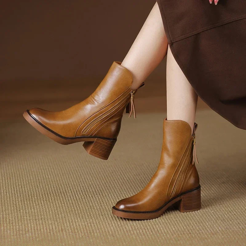 Gloria | Stacked-Heel Ankle Boots