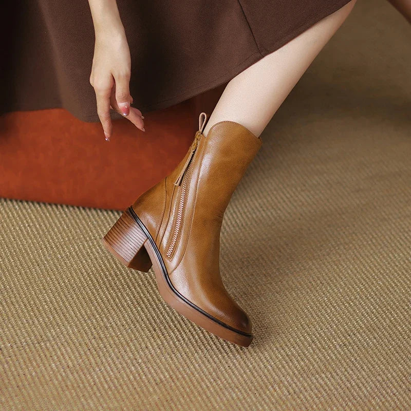 Gloria | Stacked-Heel Ankle Boots