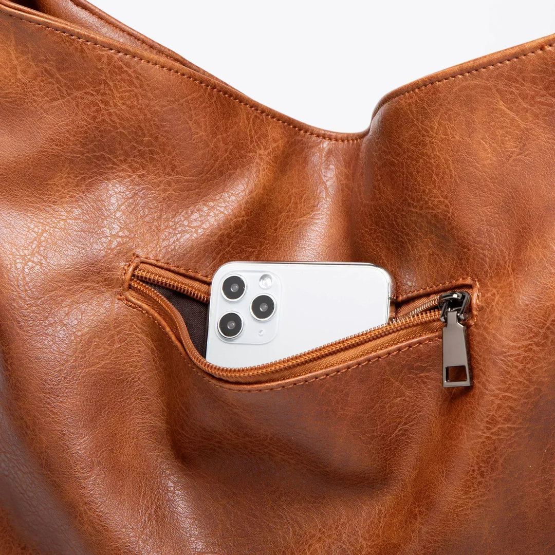Evening Glow – Luxe Leather Shoulder Bag