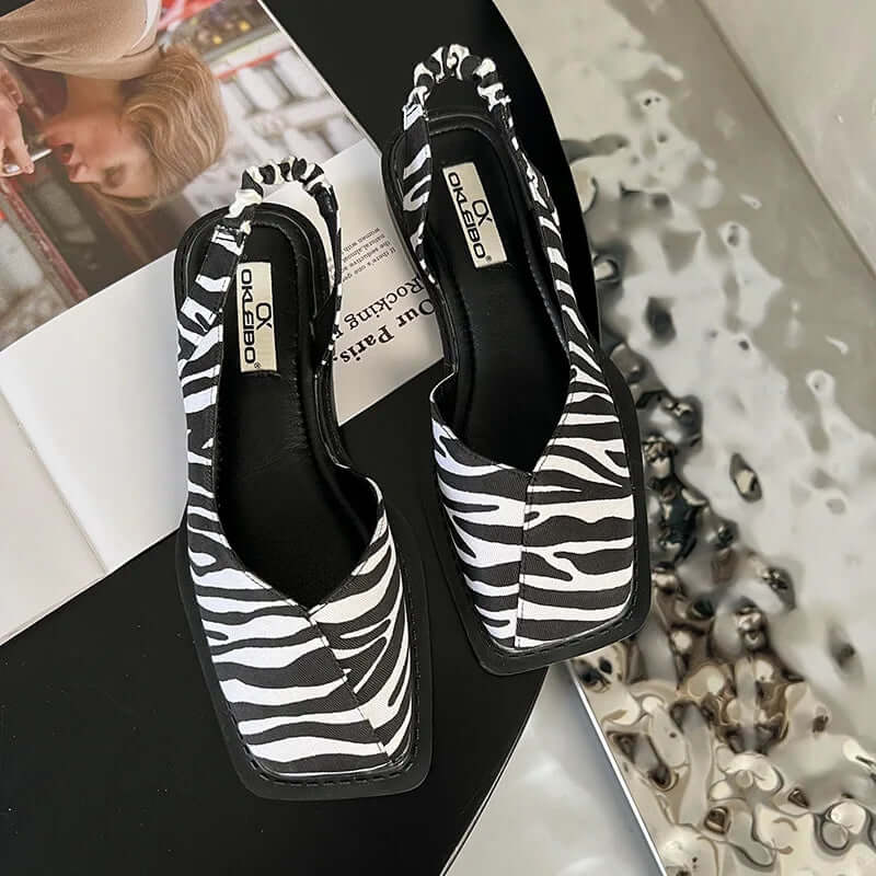 Sandy – Slip-On Flats with Square Toe