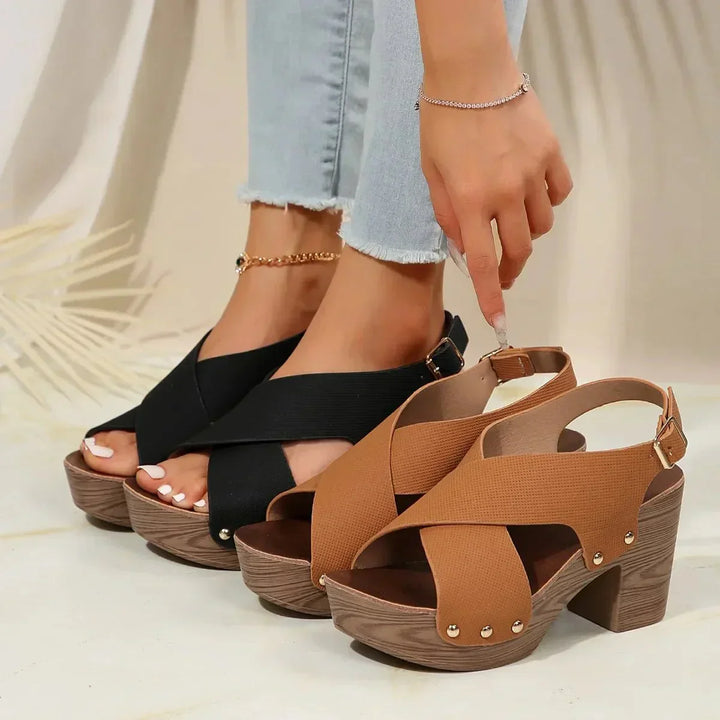 Pula – Sunset Platform Block Heel Sandals