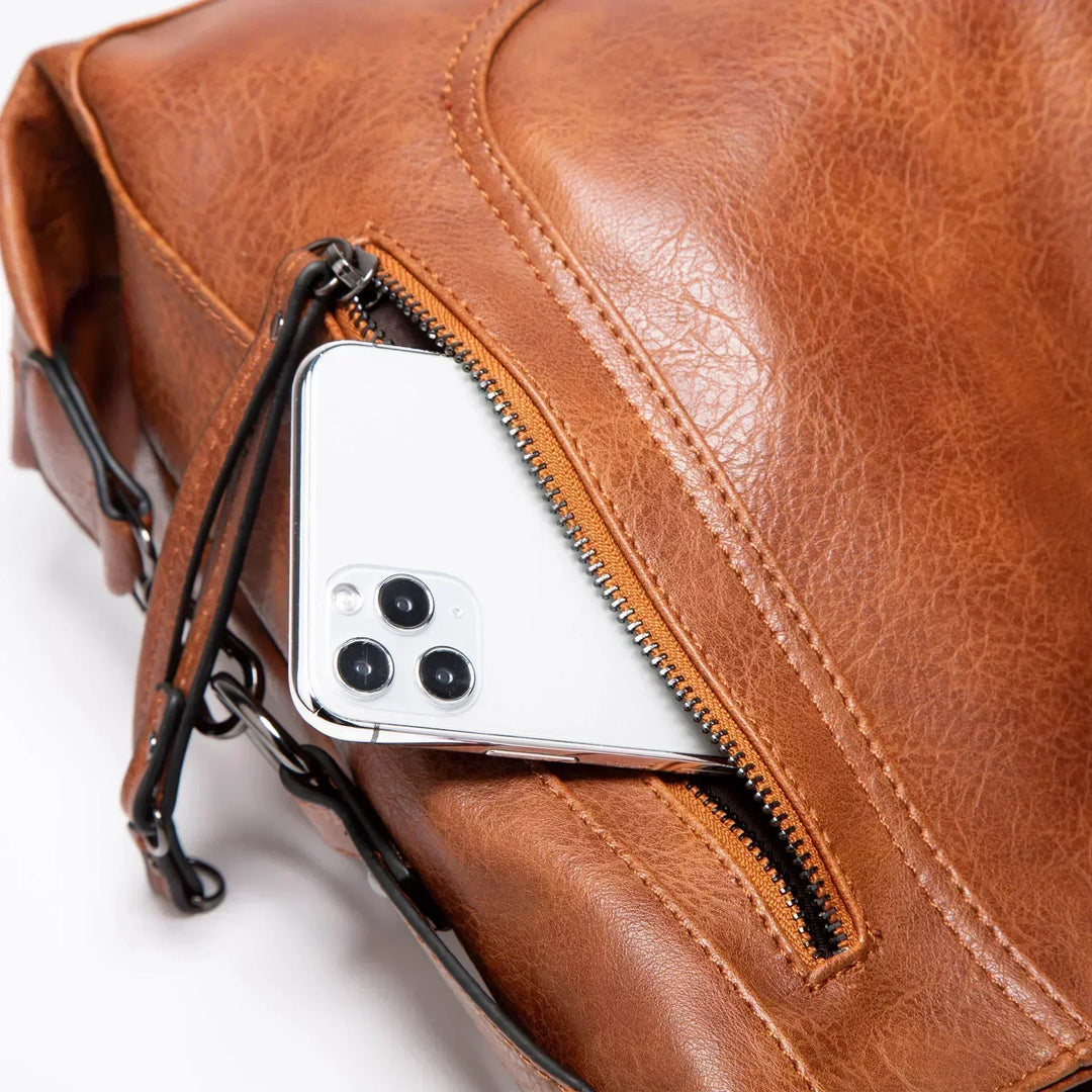 Evening Glow – Luxe Leather Shoulder Bag