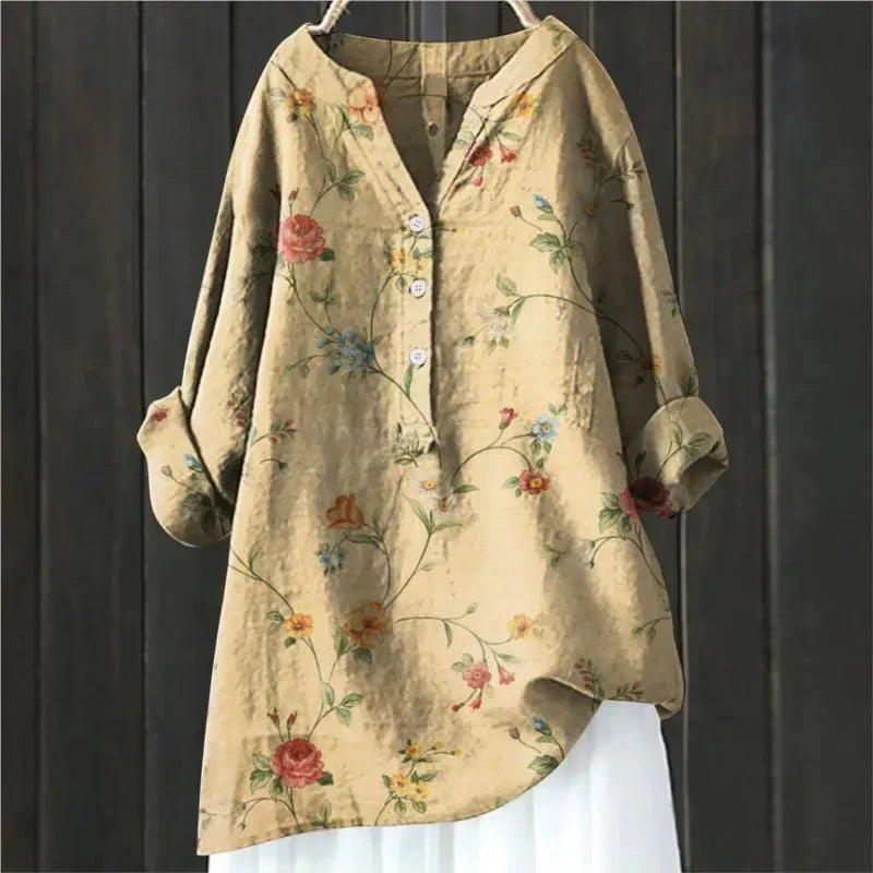 Portia – Floral V-Neck Blouse