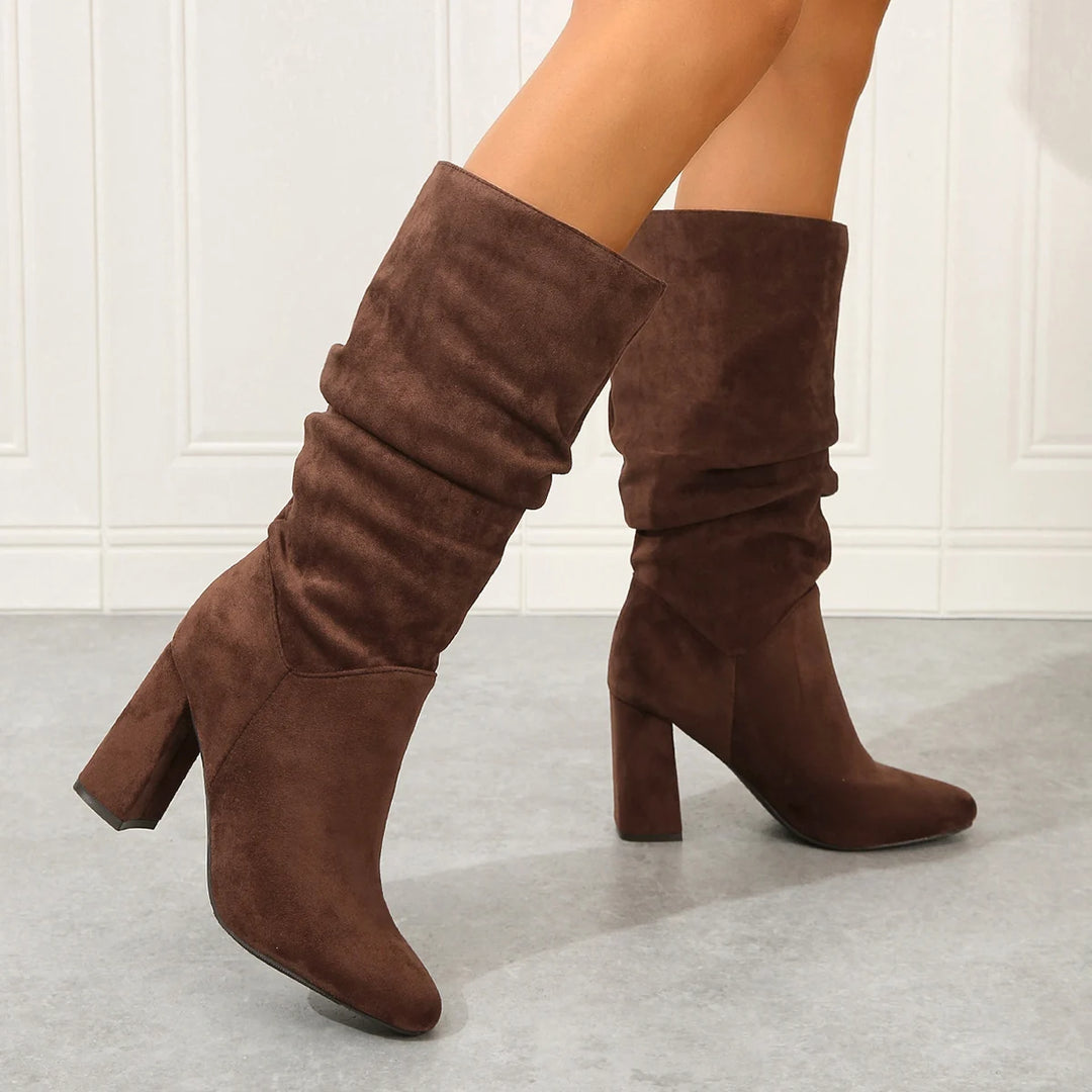 Marsha | Slouch Block Heel Boots