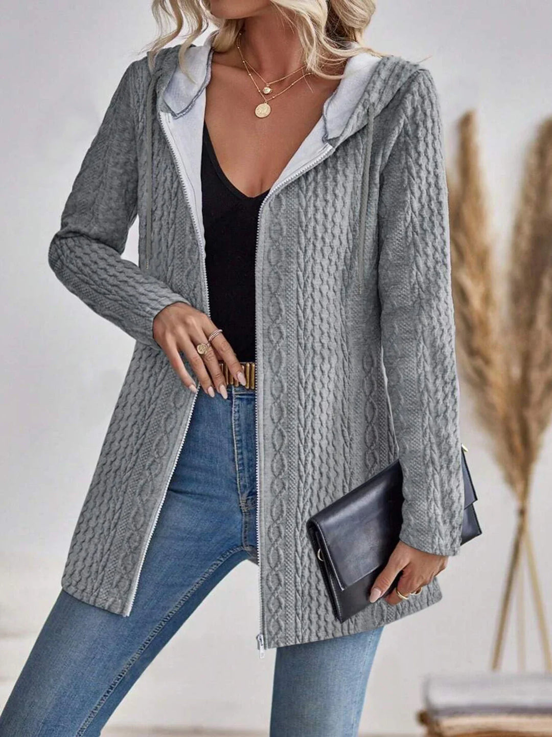 Althea | Hooded Knit Cardigan