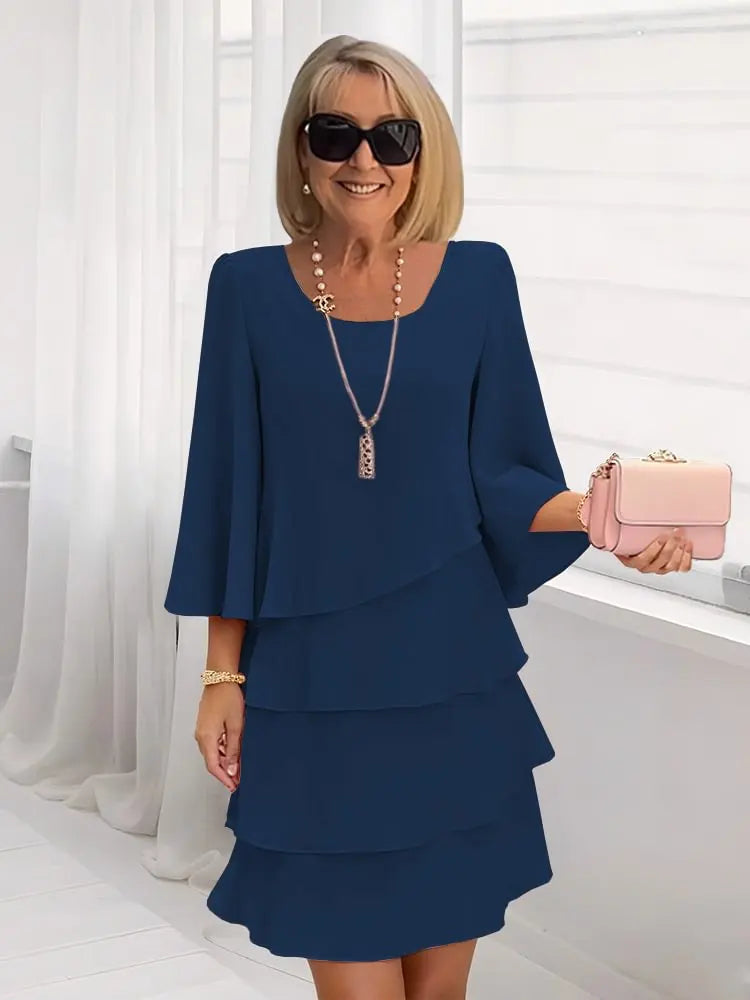 Catherine | Tiered Ruffle Midi Dress
